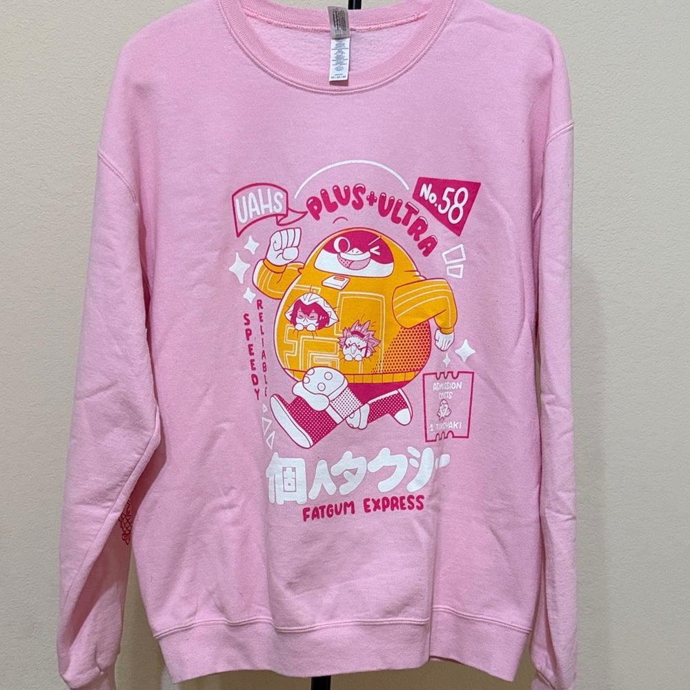 Fat gum Express Pink Graphic Women’s Medium Sweatshirt